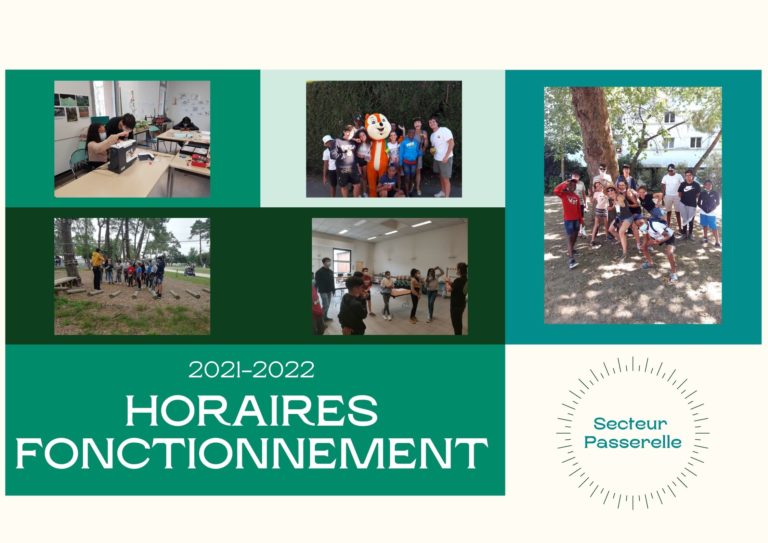 Horaires et fonctionnement Passerelle
